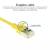ACT Dzeltenais 1,5 m LSZH U/FTP CAT6A datacentra tievais patch kabelis ar snagless RJ45 savienotājiem