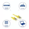 ACT Dzeltenais 1,5 m LSZH U/FTP CAT6A datacentra tievais patch kabelis ar snagless RJ45 savienotājiem