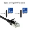 ACT Black 1 m LSZH U/FTP CAT6A datacenter plānais savienojuma kabelis ar RJ45 savienotājiem