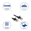 ACT Black 1 m LSZH U/FTP CAT6A datacenter plānais savienojuma kabelis ar RJ45 savienotājiem