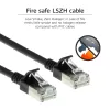 ACT Black 1 m LSZH U/FTP CAT6A datacenter plānais savienojuma kabelis ar RJ45 savienotājiem