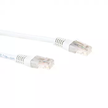 ACT White 1.0 metra LSZH U/UTP CAT6 savienotājkabelis ar RJ45 savienotājiem