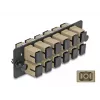 DeLOCK Šķiedru optikas adapteru panelis SC Simplex OM1 OM2 12 Ports Bēšs