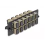 DeLOCK Šķiedru optikas adapteru panelis SC Simplex OM1 OM2 12 Ports Bēšs