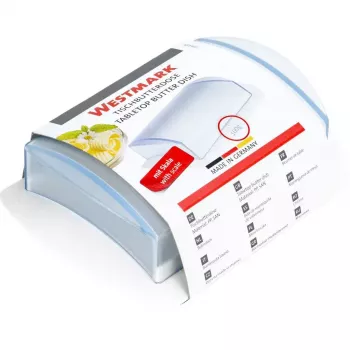 Westmark 21162270 sviesta trauks, polipropilēns (PP), augstums 5,5 cm, balts/caurspīdīgs