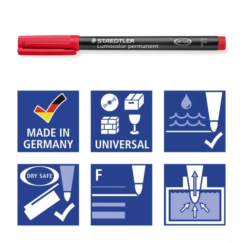 Staedtler Lumocolor pastāvīgais marķieris 318 Dzeltens 1 gab.