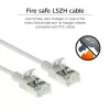 ACT Grey 7m LSZH U/FTP CAT6A datacenter plāns savienojuma kabelis ar snagless RJ45 savienotājiem