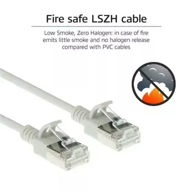 ACT Grey 10 m LSZH U/FTP CAT6A datacentra tievais patch kabelis ar aizsargvāciņu un RJ45 savienotājiem