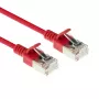 ACT Red 7 m LSZH U/FTP CAT6A datacentra plānais patch kabelis ar snagless RJ45 savienotājiem