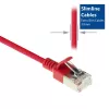 ACT Red 7 m LSZH U/FTP CAT6A datacentra plānais patch kabelis ar snagless RJ45 savienotājiem
