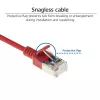 ACT Red 7 m LSZH U/FTP CAT6A datacentra plānais patch kabelis ar snagless RJ45 savienotājiem