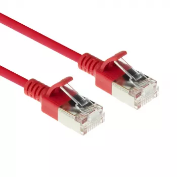 ACT Red 10 metru LSZH U/FTP CAT6A datacentra tievais lēciena kabelis ar aizsargātiem RJ45 savienotājiem