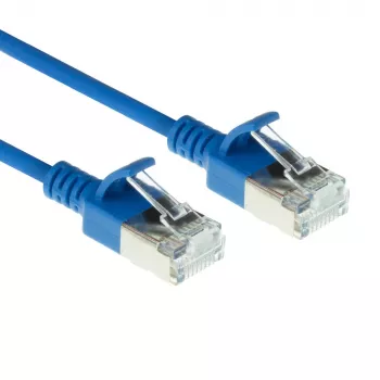 ACT Blue 7 m LSZH U/FTP CAT6A plāns datu centra kabelis ar RJ45 savienotājiem