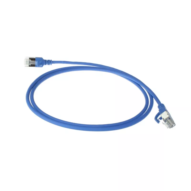 ACT Blue 7 m LSZH U/FTP CAT6A plāns datu centra kabelis ar RJ45 savienotājiem