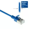 ACT Blue 10 metru LSZH U/FTP CAT6A datacentra plānā patch kabelis ar RJ45 savienotājiem