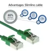 ACT Green 7 metru LSZH U/FTP CAT6A plānais datu centra savienojuma kabelis ar aizsargvāciņu un RJ45 savienotājiem