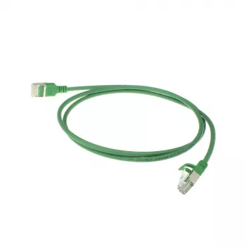 ACT zaļš 10 metru LSZH U/FTP CAT6A datacentra tievais patch vads ar RJ45 savienotājiem