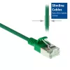 ACT zaļš 10 metru LSZH U/FTP CAT6A datacentra tievais patch vads ar RJ45 savienotājiem