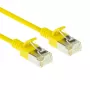 ACT Yellow 7m LSZH U/FTP CAT6A datacenter slimline patch kabelis ar RJ45 savienotājiem