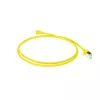 ACT Yellow 7m LSZH U/FTP CAT6A datacenter slimline patch kabelis ar RJ45 savienotājiem