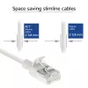 ACT White 2 m LSZH U/FTP CAT6A datacentra plānais lēciena kabelis ar RJ45 savienotājiem