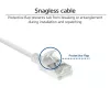 ACT White 3 metru LSZH U/FTP CAT6A datacentra slaidais savienojuma kabelis ar snagless RJ45 savienotājiem