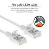 ACT White 3 metru LSZH U/FTP CAT6A datacentra slaidais savienojuma kabelis ar snagless RJ45 savienotājiem