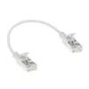 ACT White 0.25 m LSZH U/FTP CAT6A datacentra plānais lēciena kabelis ar snagless RJ45 savienotājiem
