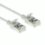 ACT Pelēks 0,15 m LSZH U/FTP CAT6A datacentra plānais lēciena kabelis ar aizsargātiem RJ45 savienotājiem