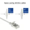 ACT Pelēks 0,15 m LSZH U/FTP CAT6A datacentra plānais lēciena kabelis ar aizsargātiem RJ45 savienotājiem