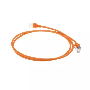 ACT Orange 1,5 m LSZH U/FTP CAT6A datacentra slaidais savienojuma kabelis ar aizsargātiem RJ45 kontaktdakšiem