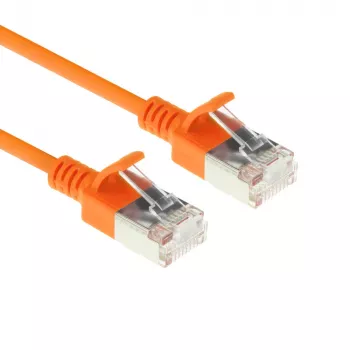 ACT Orange 0,25 m LSZH U/FTP CAT6A datu centra tievais savienojuma kabelis ar aizsargātiem RJ45 savienotājiem