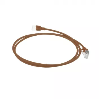 ACT Brown 1 m LSZH U/FTP CAT6A datacenter plānais lēciena kabelis ar RJ45 savienotājiem