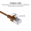 ACT Brown 0.15 m LSZH U/FTP CAT6A datacentra plānā lēcienkabeļa ar RJ45 savienotājiem, snagless