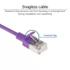 ACT Purple 0,5 m LSZH U/FTP CAT6A datacenter tievais patch kabelis, snagless ar RJ45 savienotājiem