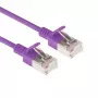 ACT Purple 1.5 m LSZH U/FTP CAT6A datacentra plānais lēciena kabelis ar aizsargātu RJ45 spraudni