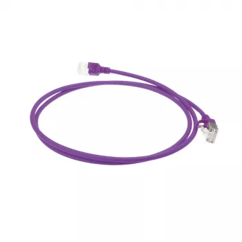 ACT Purple 1.5 m LSZH U/FTP CAT6A datacentra plānais lēciena kabelis ar aizsargātu RJ45 spraudni