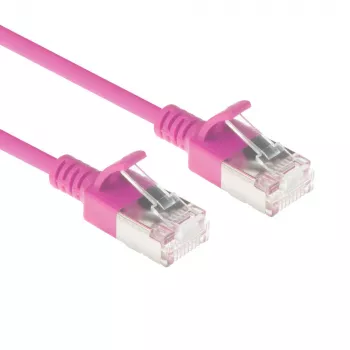 ACT Pink 1 m LSZH U/FTP CAT6A datacenter plāns vads ar RJ45 savienotājiem