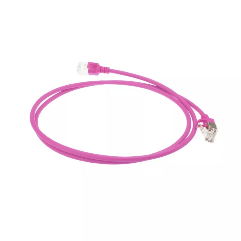 ACT Pink 1 m LSZH U/FTP CAT6A datacenter plāns vads ar RJ45 savienotājiem