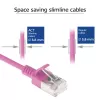 ACT Pink 2 metru LSZH U/FTP CAT6A datacentra slaidais savienojuma kabelis ar RJ45 savienotājiem