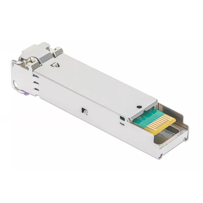Intellinet Gigabit Fiber WDM Bi-Direkcionālais SFP optiskais raiduztvērēja modulis 1000Base-BX-U (LC) vienmoda ports, 80 km, BiDi WDM (RX1550/TX1490), MSA saderīgs
