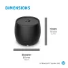 HP Black Bluetooth Speaker 360, pārnēsājams Bluetooth 5 skaļrunis, melns, cilindrisks, ar pogām, universāls