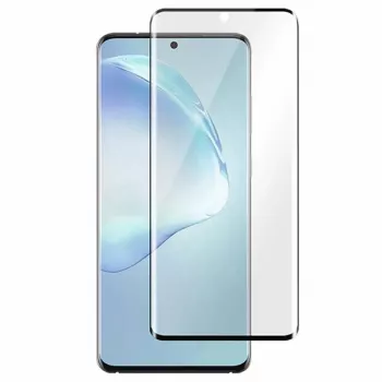 Rūdīts stikla ekrāna aizsargs SWISSTEN 3D Full Glue Samsung Galaxy S20 Ultra — pilna pārklājuma, melna mala