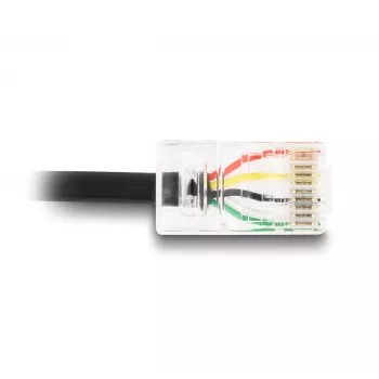 DeLOCK signāla kabelis 2 m Melns USB-A RJ-50 Vīriešu/Vīriešu 67016