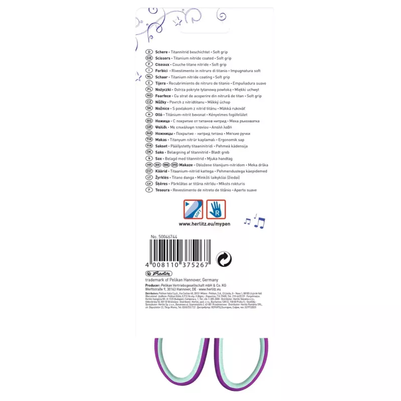 Pildspalva Herlitz my.pen Straight Cut Mint Colour Purple