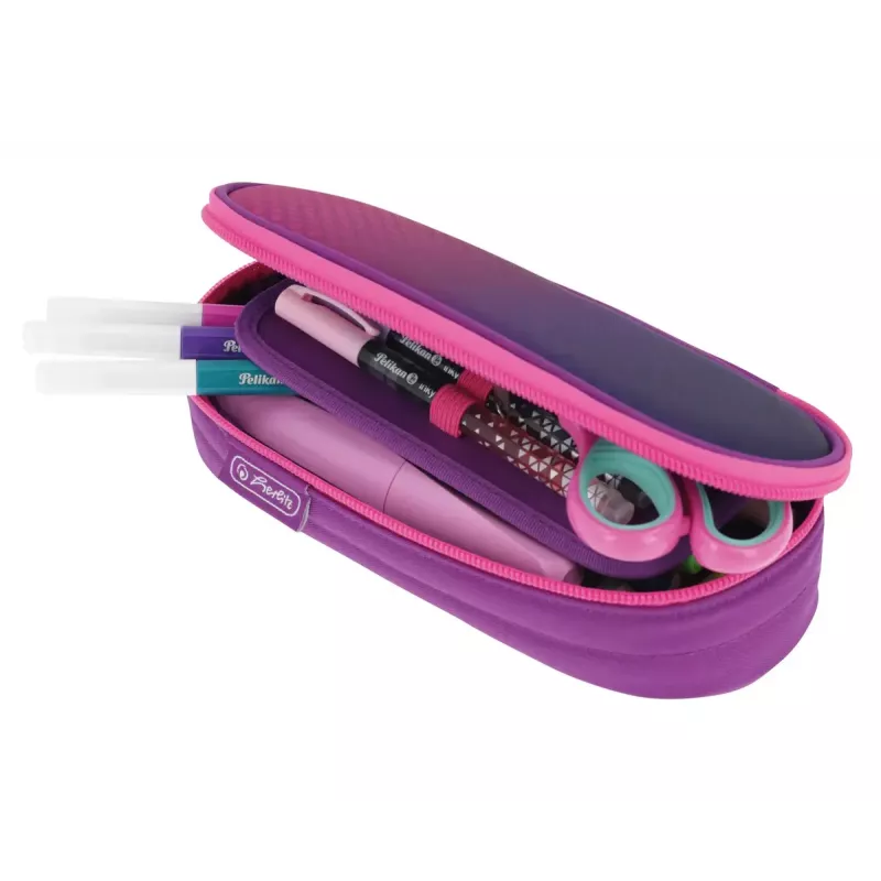 Penālis Herlitz Dip Dye Soft Poliesters Rozā Violeta 215x95x60mm