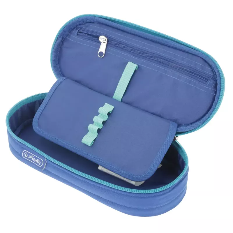 Herlitz Dip Dye Soft penālis no poliestera, zils/tirkīzs, 215x95x60 mm