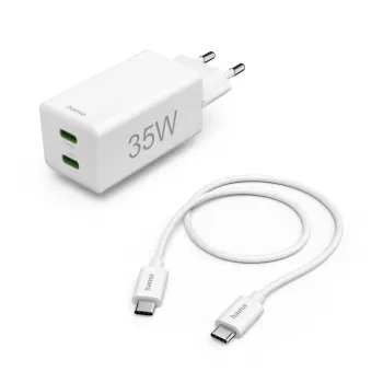 Hama 00125116 mobilās ierīces lādētājs Power bank, Viedtālrunis, Planšete Balts Maiņstrāvas Ātrā uzlāde Iekštelpu