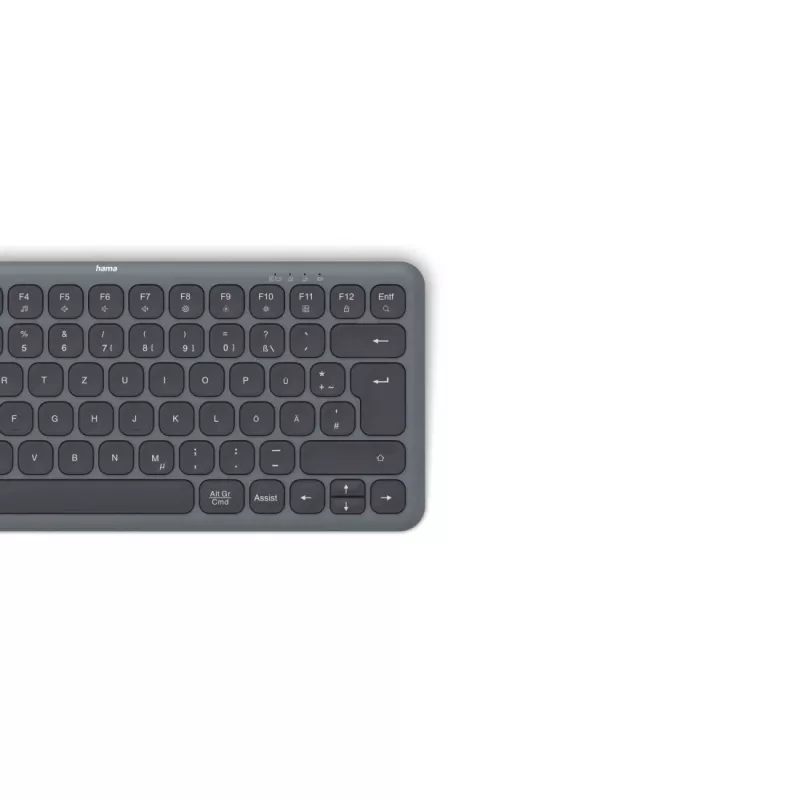 Hama WK-500 bezvadu tastatūra mājai/birojam RF Bluetooth QWERTZ vācu melna, tumši pelēka