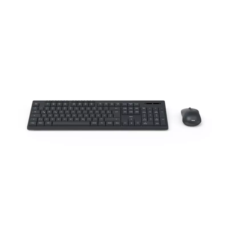Hama WKM-200 bezvadu tastatūras un peles komplekts, RF, QWERTZ, melns